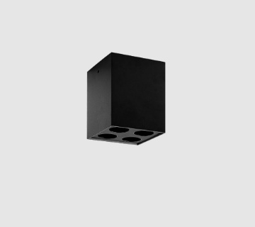 Immagine di Faretto Cubo Nero Da Soffitto 4 Luci Led 9w Ottica 36 Invisible ACB