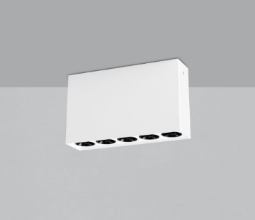 Immagine di Lampada Soffitto Bianca 5 Luci Led 12w 3000k Ottica 36 Invisible ACB