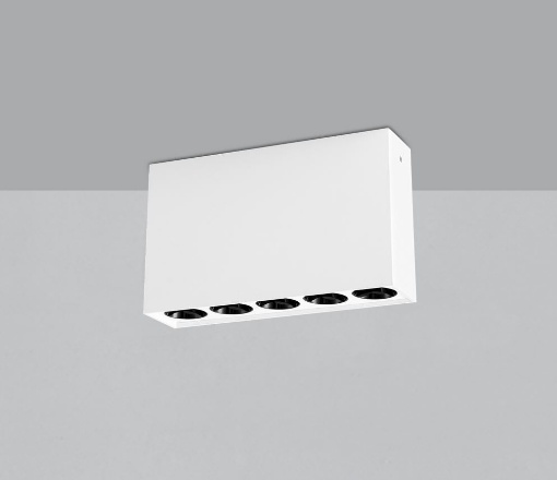 Immagine di Lampada Soffitto Bianca 5 Luci Led 12w 3000k Ottica 36 Invisible ACB