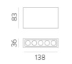 Immagine di Lampada Soffitto Bianca 5 Luci Led 12w 3000k Ottica 36 Invisible ACB