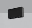 Immagine di Lampada Soffitto Rettangolo Nero 5 Luci Led 12w 3000k Ottica 36 Invisible ACB