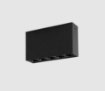 Immagine di Lampada Soffitto Rettangolo Nero 5 Luci Led 12w 3000k Ottica 36 Invisible ACB