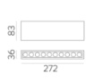 Immagine di Plafone Lineare Nero Da Soffitto 10 Punti Luce Led 24w 3000k Invisible ACB