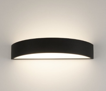 Immagine di Applique Iscia Nera Fascia Led 44w CCT 3000k 4000k Biemissione ACB