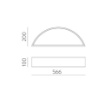 Immagine di Applique Mezzaluna Oro Biemissione Led CCT 3000k 4000k Isia ACB