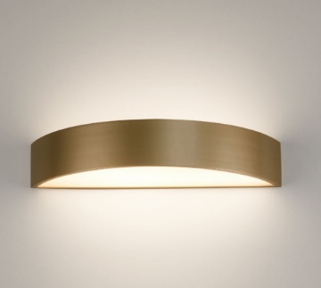 Immagine di Applique Mezzaluna Oro Biemissione Led CCT 3000k 4000k Isia ACB