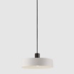Immagine di Sospensione Cucina Moderna Jarvis  Paralume Bianco e Struttura Nera Ø30 cm ACB 