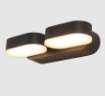 Immagine di Applique Esterna Kansas Due Luci Orientabili Led 11w 3000k Nero IP54 ACB