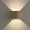 Immagine di Applique Led IP65 Kendo Cubotto Oro Luce Sopra e Sotto Regolabile ACB