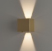 Immagine di Applique Led IP65 Kendo Cubotto Oro Luce Sopra e Sotto Regolabile ACB