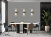 Immagine di Applique Led IP65 Kendo Cubotto Oro Luce Sopra e Sotto Regolabile ACB