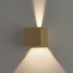 Immagine di Applique Led IP65 Kendo Cubotto Oro Luce Sopra e Sotto Regolabile ACB