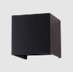 Immagine di Applique Cubo Kendo Nero Doppia Emissione Led 10x10 cm IP54 ACB