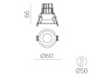 Immagine di Faretto Rotondo da Incasso Led Cob 4000k Kidal Nero Ø6 cm IP44 ACB