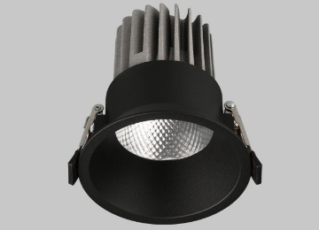 Immagine di Faretto da Incasso Tondo Nero Led 12.5w 3000k Kidal Ø10 cm IP44 ACB