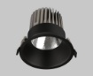 Immagine di Faretto Nero da Incasso Led 20w 3000k Kidal Ø13 cm IP44 ACB