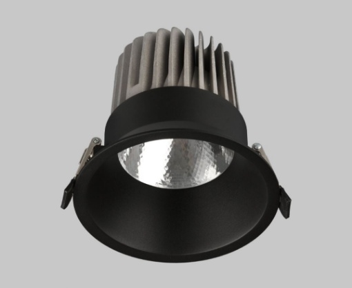 Immagine di Faretto Nero da Incasso Led 20w 3000k Kidal Ø13 cm IP44 ACB