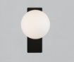 Immagine di Applique Moderna Kin Nero Con Sfera Bianca Led Luce Calda ACB