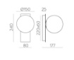 Immagine di Applique Moderna Kin Nero Con Sfera Bianca Led Luce Calda ACB