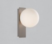 Immagine di Applique Nichel Moderna Kin Paralume Led Sfera Vetro Bianco ACB