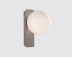 Immagine di Applique Nichel Moderna Kin Paralume Led Sfera Vetro Bianco ACB