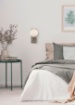 Immagine di Applique Kin Nichel Paralume Sfera Vetro Bianco e Spot da Lettura Orientabile ACB 
