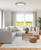 Immagine di Plafoniera Rotonda Nera Koe Led Dimmer CCT 2800/5000K IP43 Ø48 cm ACB 