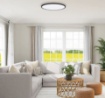 Immagine di Plafoniera Cerchio Nero  Led Dimmer CCT 2800/5000k Koe Ø60 cm IP43 ACB