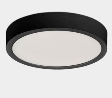Immagine di Plafone da Soffitto Rotondo Led 12w 3000 o 4000K Kore Nero Ø14 cm ACB