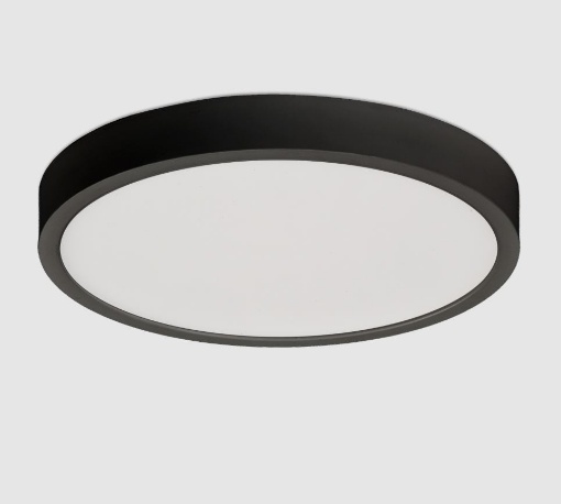 Immagine di Plafone Soffitto Led 18w 3000k o 4000k Kore Nero Ø19 cm ACB