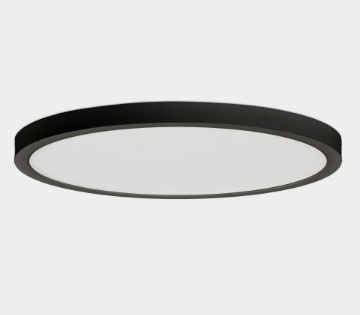 Immagine di Plafone Rotondo Nero Kore Led 24w Luce Calda o Naturale Ø28 cm ACB