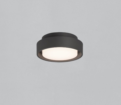 Immagine di Piccolo Plafone Antracite Kuma Led 10w 3000K Ø16 cm IP65 ACB 