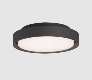 Immagine di Plafone Rotondo Antracite Kuma Led 14w 3000K Ø25,2 cm IP65 ACB