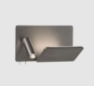 Immagine di Applique Mensola Laika Nichel Led+Spot Lato Sinistro L24 cm ACB 