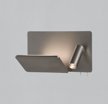 Immagine di Applique Nichel Laika Led+Spot Lato Destro con Mensola Portaoggetti ACB 