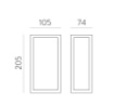 Immagine di Applique Rettangolare Antracite per Esterno Liam Led IP65 ACB 