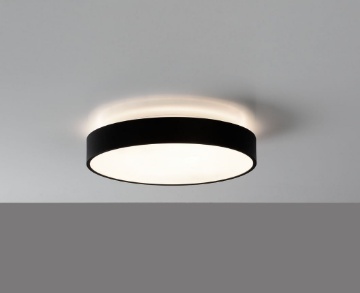 Immagine di Plafoniera Rotonda Lisboa Nero 40cm Biemissione Led CCT 3000k 4000k ACB