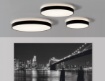Immagine di Plafoniera Circolare Nera 60 cm Led Doppia Emissione 3000k 4000k Lisboa ACB