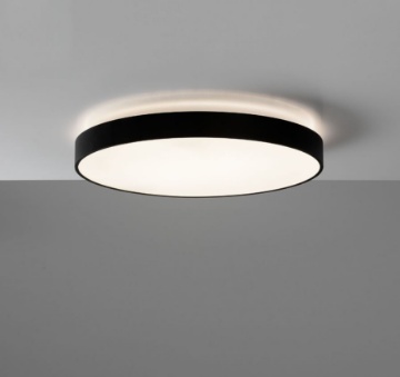 Immagine di Plafoniera Rotonda Nera Led Doppia Emissione 3000k o 4000k Lisboa Ø60 cm ACB