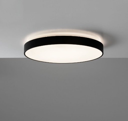 Immagine di Plafoniera Rotonda Nera Led Doppia Emissione 3000k o 4000k Lisboa Ø60 cm ACB