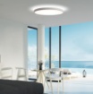 Immagine di Grande Plafoniera Lisboa Bianca 80 cm Biemissione Led 3000k 4000k ACB