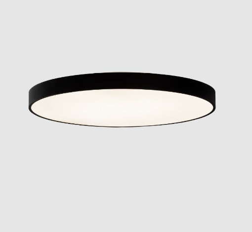 Immagine di Plafoniera Lisboa Nera Grande 80 cm Led CCT Biemissione ACB