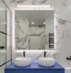 Immagine di Applique Led Lineare Da Specchio Bagno Loira Cromo 3000k 4000k IP44 ACB