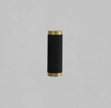 Immagine di Applique Moderna Cilindro Oro e Nero Doppia Emissione Led Lux ACB