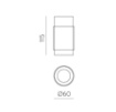 Immagine di Faretto Cilindro Nero Da Soffitto Led 12w 3000k Lux ACB