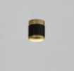 Immagine di Plafone Cilindrico Nero e Oro Led 18w Lux Ø10 cm ACB