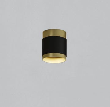 Immagine di Plafone Cilindrico Nero e Oro Led 18w Lux Ø10 cm ACB