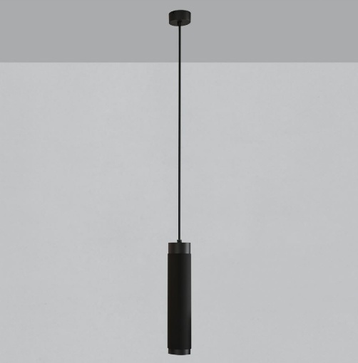 Immagine di Cilindro a Sospensione Lux Nero Per Bancone Led 12w 3000k CRI90 ACB