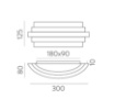 Immagine di Applique Decorativa Luxur Bianca Led 20w CCT 2700 3000k ACB