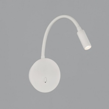 Immagine di Faretto Bianco Snodabile Luce Da Comodino Led 3000k Lyon ACB